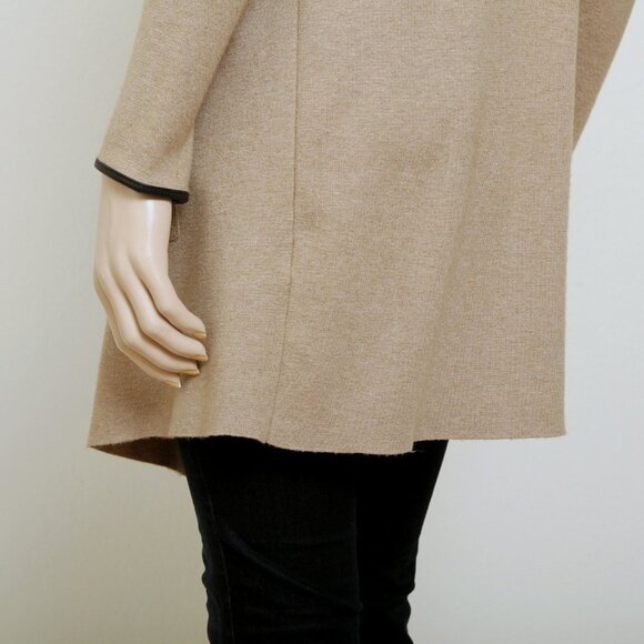Zara Knit Waterfall Open Cardigan Tan Women Size M‎ - Picture 7 of 13